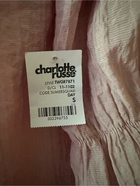 Charlotte Russe Blush Pink Textured Peasant Top
